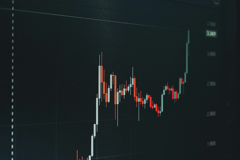 Gráfico de mercado con tendencia al alza